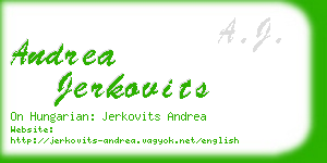 andrea jerkovits business card